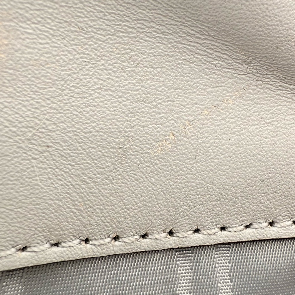 Coach Signature C Gray Leather Trim Satchel Purse Bag Shoulder Tote Handbag - Picture 9 of 15